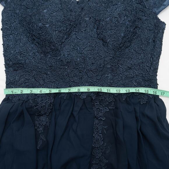Lavetir Navy Blue Formal Ball Prom Bridesmaid Gown Dress Size 14 - Picture 12 of 15
